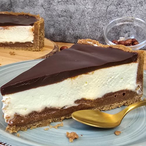 no-bake Cheesecake 5 no-bake cheesecake mit Spekulatiusboden und selbstgemachter Haselnuss-Praliné